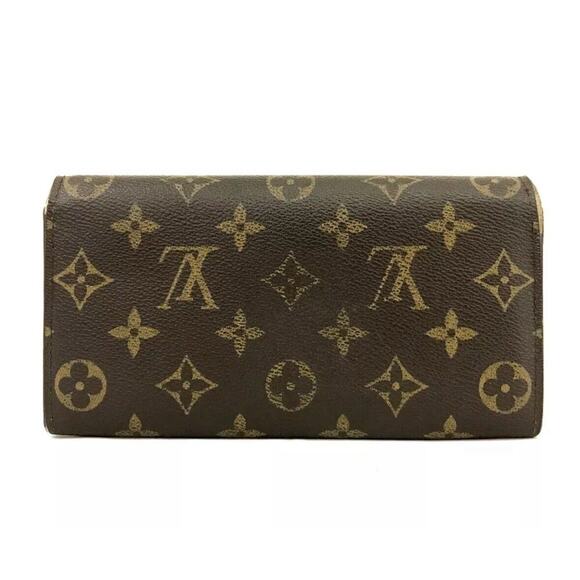 Authentic Louis Vuitton Portefeiulle Sarah Bifold Wallet Blue Floral Interior - Picture 2 of 8